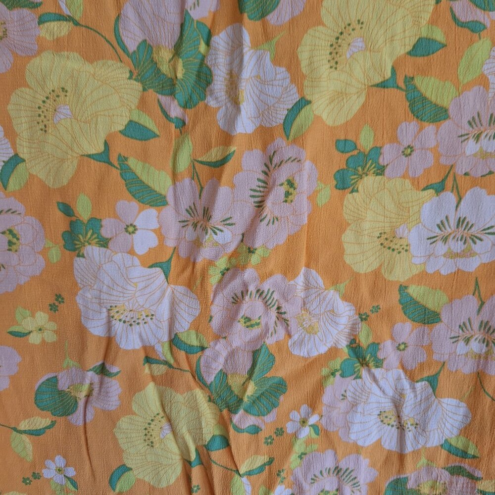 Yellow/green floral Sanctuary blouse size Large - Picture 7 of 8